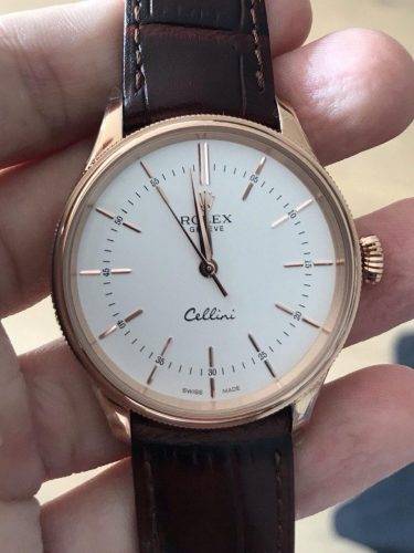 Cellini 50505 RG V4 MK 1:1 Best Edition White Dial on Brown Leather Strap A3132 photo review