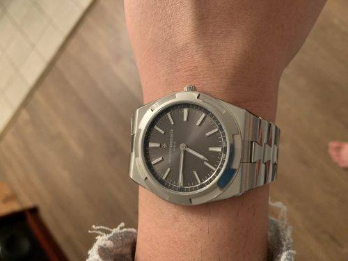 Overseas Ultra-Thin 2000V XF Best Edition Gray Dial on SS Bracelet A1120  More details photo review