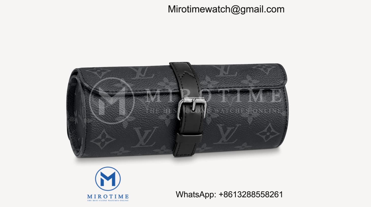 Louis Vuitton Watch Roll Monogram Black Mirror Quality (3 Seats) – MIROTIME